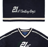 ロマンティッククラウン(ROMANTIC CROWN)21C BOYS V NECK KNIT_NAVY