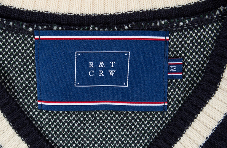 ロマンティッククラウン(ROMANTIC CROWN)21C BOYS V NECK KNIT_NAVY