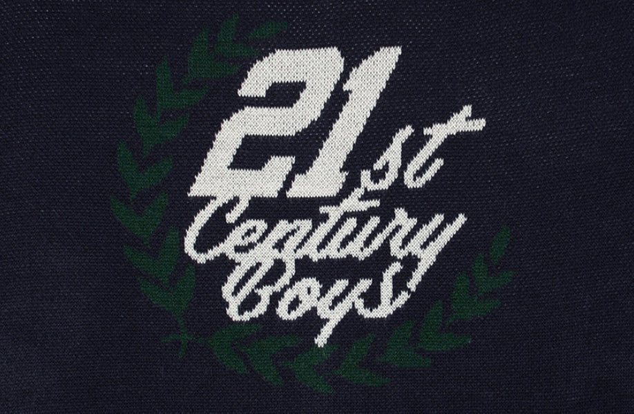 ロマンティッククラウン(ROMANTIC CROWN)21C BOYS V NECK KNIT_NAVY