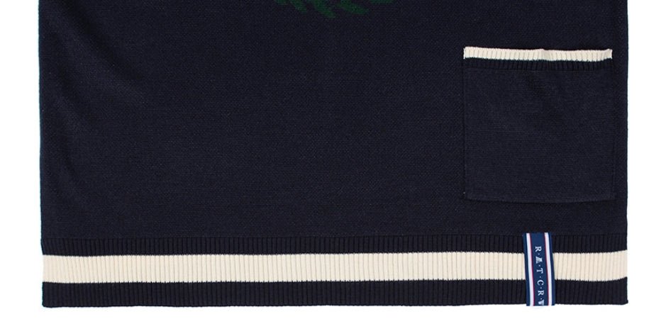 ロマンティッククラウン(ROMANTIC CROWN)21C BOYS V NECK KNIT_NAVY