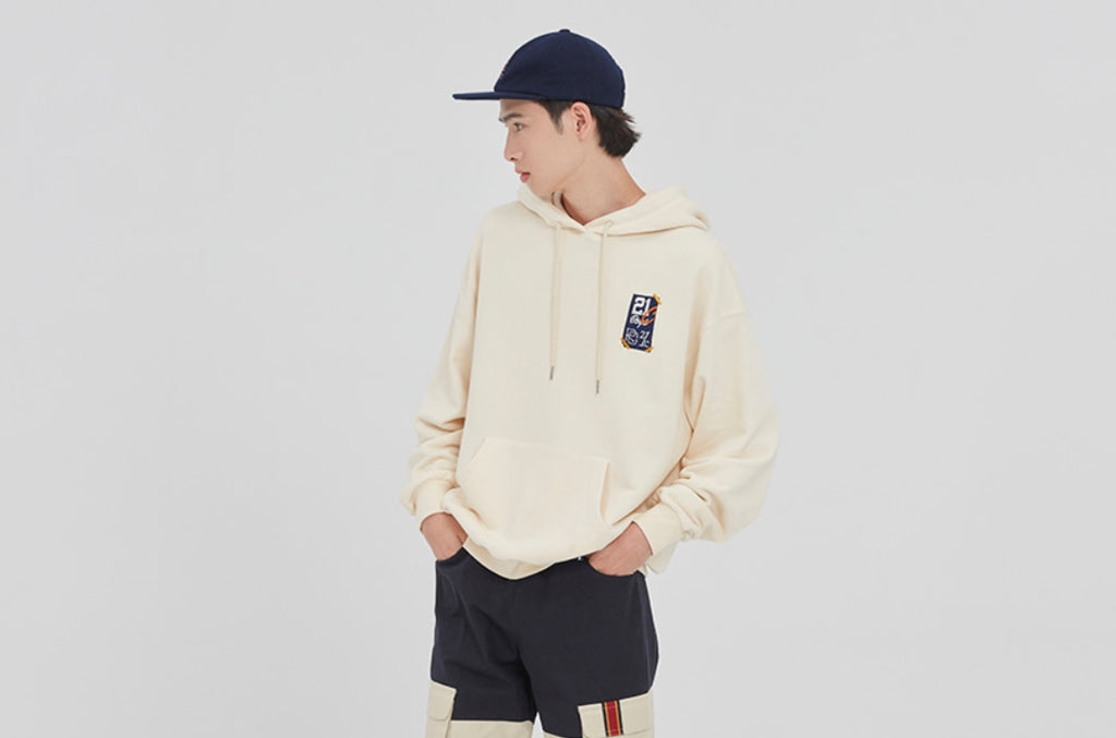 ロマンティッククラウン(ROMANTIC CROWN) 21C BOYS FLAG HOOD_OATMEAL