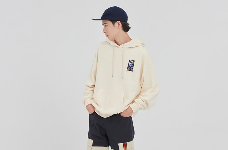 ロマンティッククラウン(ROMANTIC CROWN) 21C BOYS FLAG HOOD_OATMEAL