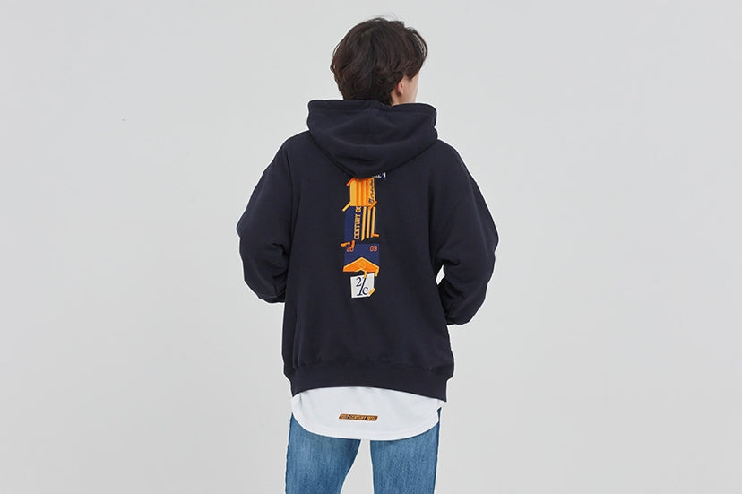 ロマンティッククラウン(ROMANTIC CROWN) 21C BOYS FLAG HOOD_NAVY