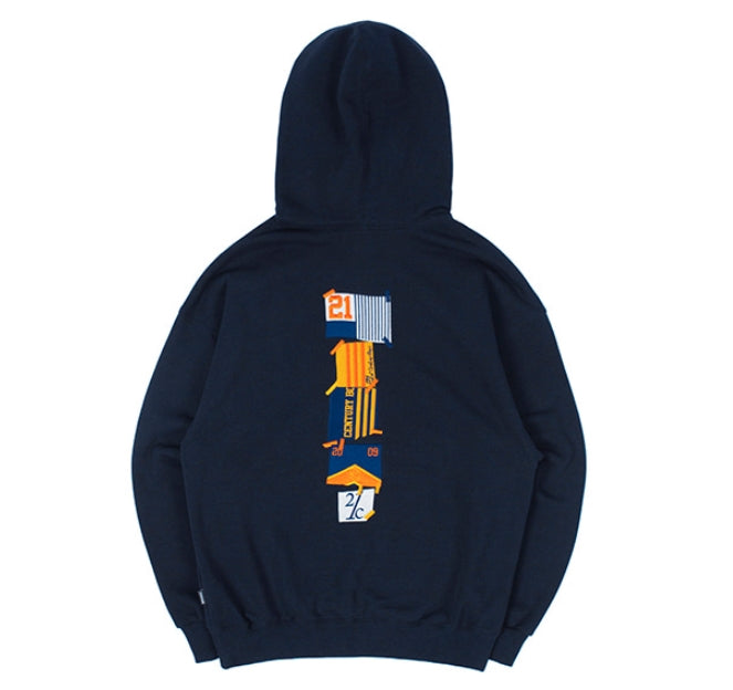 ロマンティッククラウン(ROMANTIC CROWN) 21C BOYS FLAG HOOD_NAVY