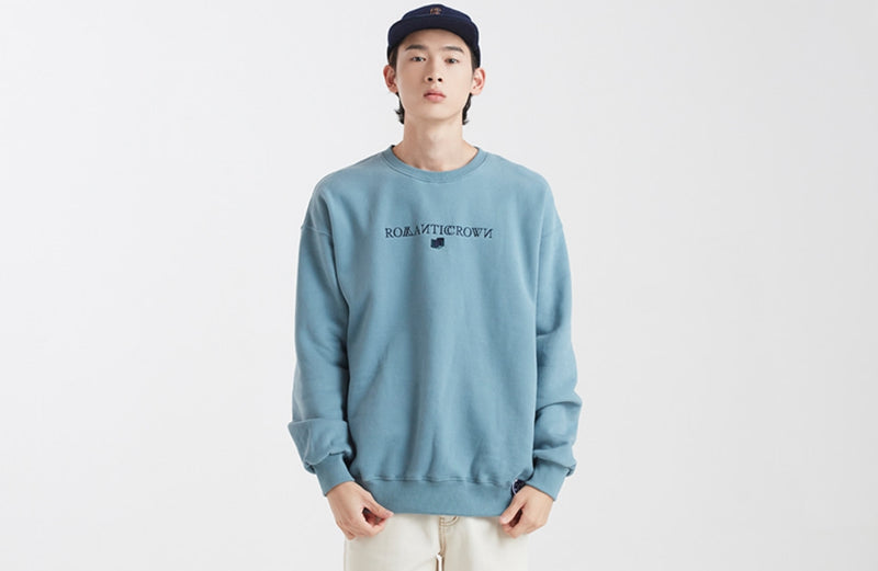 ロマンティッククラウン(ROMANTIC CROWN)RMTCRW LOGO SWEATSHIRT_LIGHT BLUE