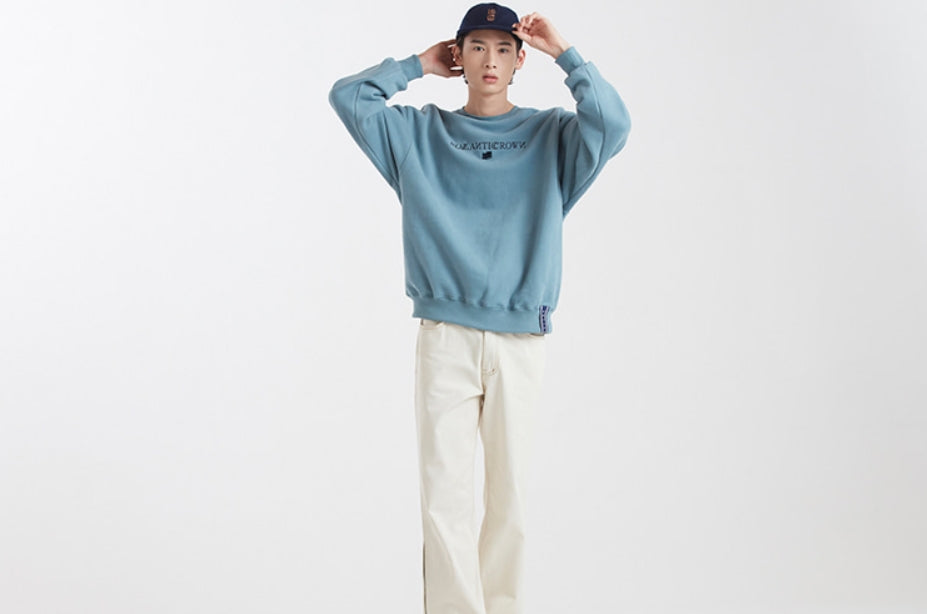 ロマンティッククラウン(ROMANTIC CROWN)RMTCRW LOGO SWEATSHIRT_LIGHT BLUE