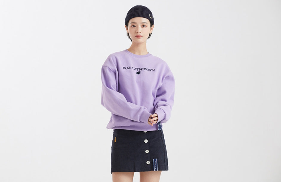 ロマンティッククラウン(ROMANTIC CROWN)RMTCRW LOGO SWEATSHIRT_PURPLE