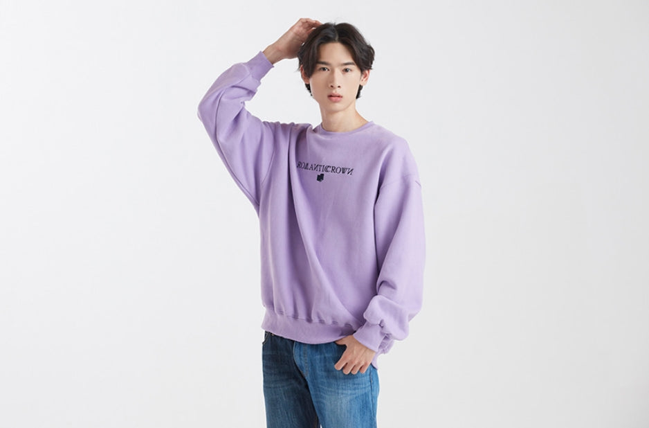 ロマンティッククラウン(ROMANTIC CROWN)RMTCRW LOGO SWEATSHIRT_PURPLE