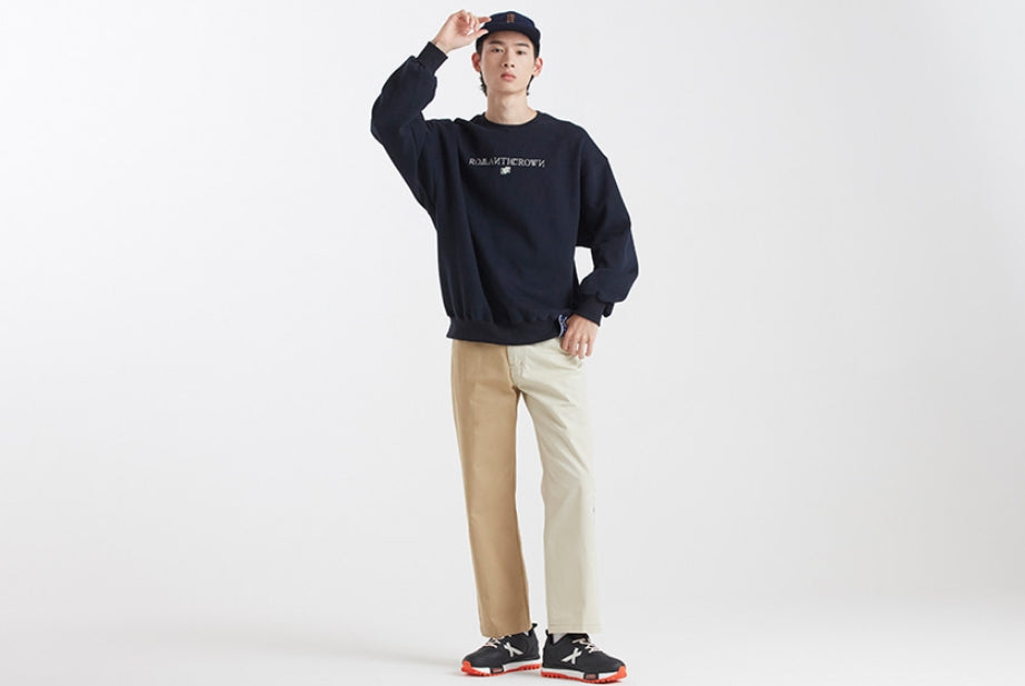 ロマンティッククラウン(ROMANTIC CROWN)RMTCRW LOGO SWEATSHIRT_NAVY