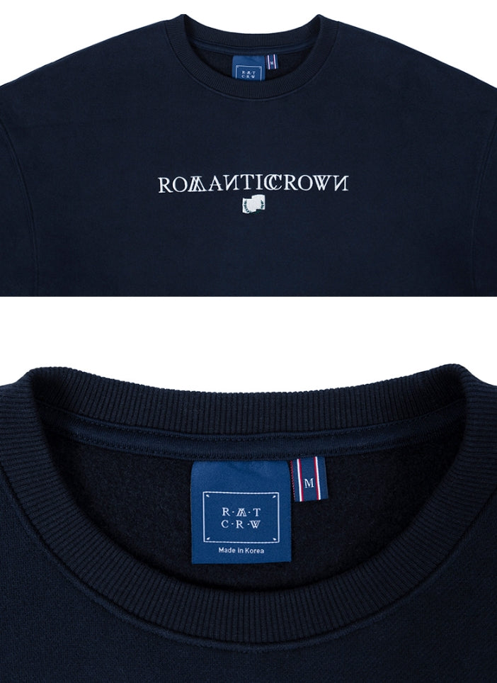 ロマンティッククラウン(ROMANTIC CROWN)RMTCRW LOGO SWEATSHIRT_NAVY