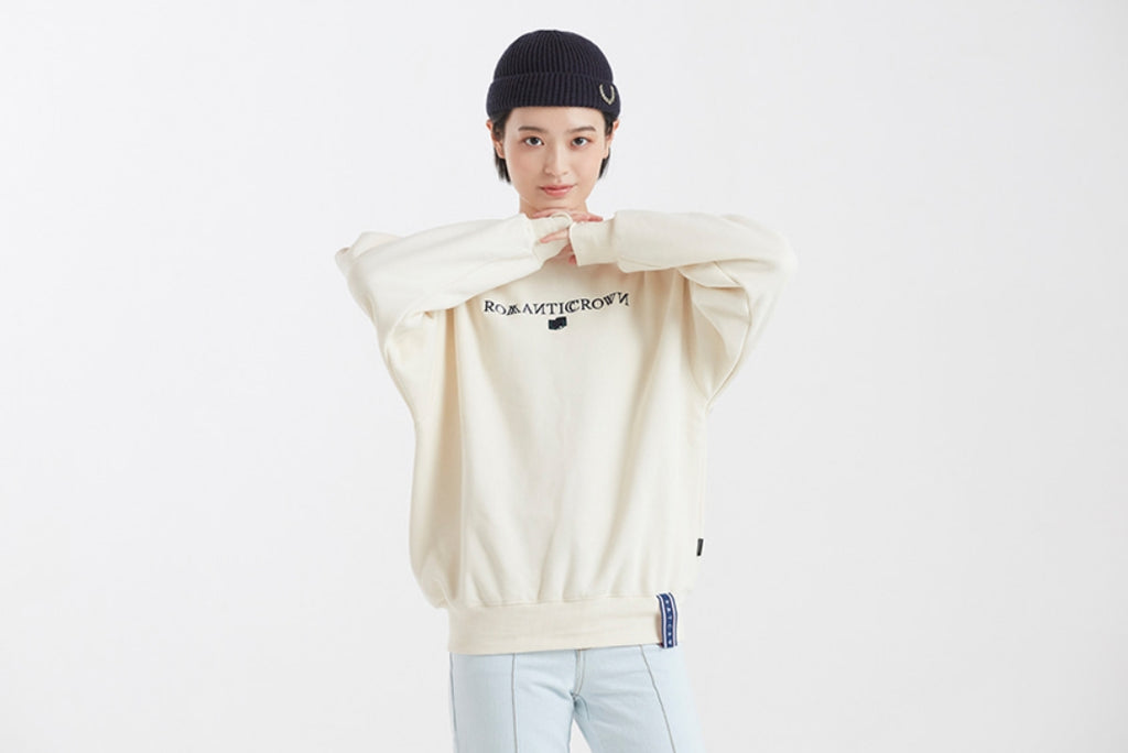 ロマンティッククラウン(ROMANTIC CROWN)RMTCRW LOGO SWEATSHIRT_OATMEAL