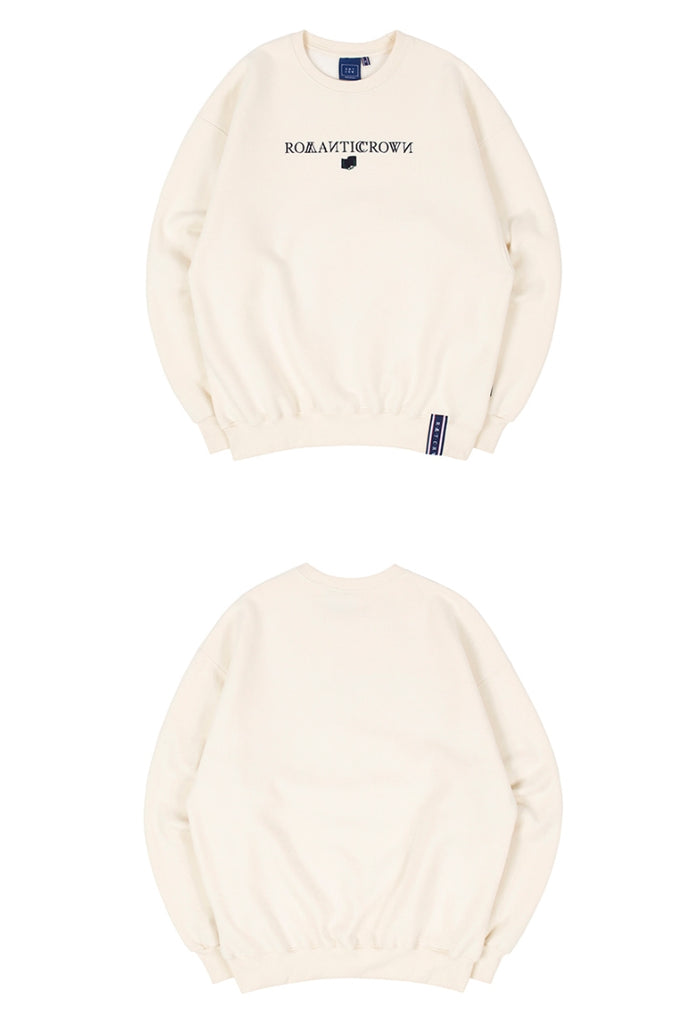 ロマンティッククラウン(ROMANTIC CROWN)RMTCRW LOGO SWEATSHIRT_OATMEAL