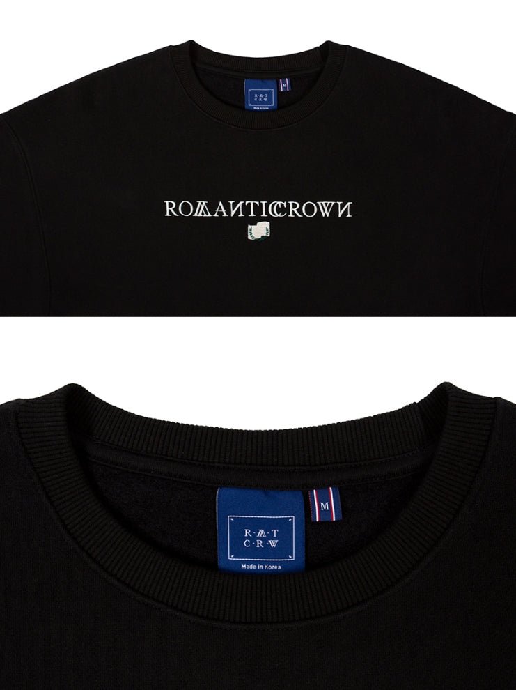 ロマンティッククラウン(ROMANTIC CROWN)RMTCRW LOGO SWEATSHIRT_BLACK