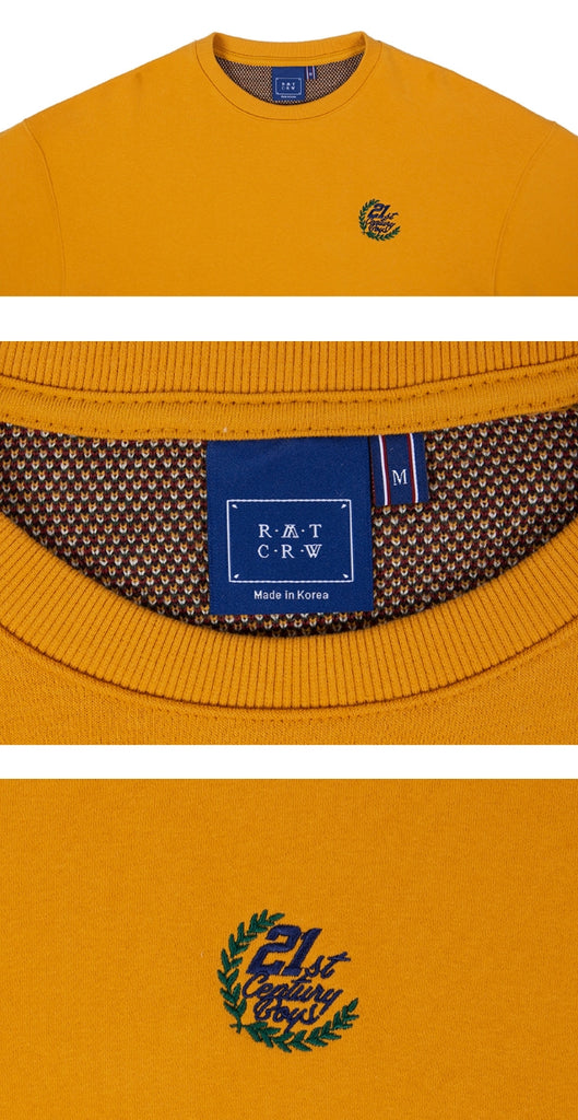 ロマンティッククラウン(ROMANTIC CROWN)21C BOYS JACQUARD CREW NECK_YELLOW