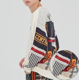 ロマンティッククラウン(ROMANTIC CROWN)21C BOYS JACQUARD CREW NECK_OATMEAL