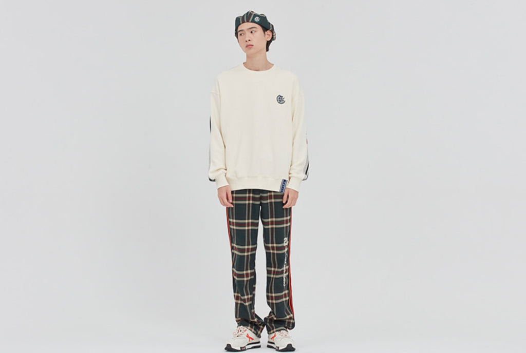 ロマンティッククラウン(ROMANTIC CROWN)21C BOYS JACQUARD CREW NECK_OATMEAL