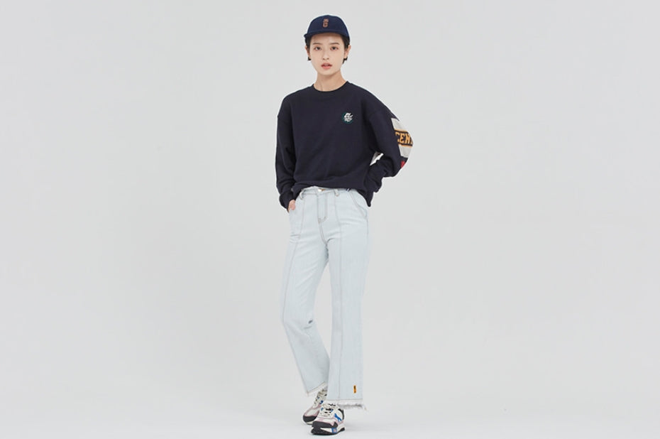 ロマンティッククラウン(ROMANTIC CROWN)21C BOYS JACQUARD CREW NECK_NAVY