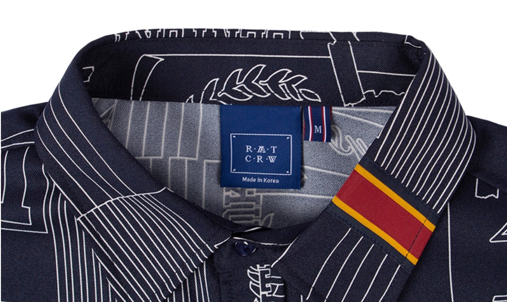 ロマンティッククラウン(ROMANTIC CROWN)OUTLINE GRAPHIC SHIRT_NAVY