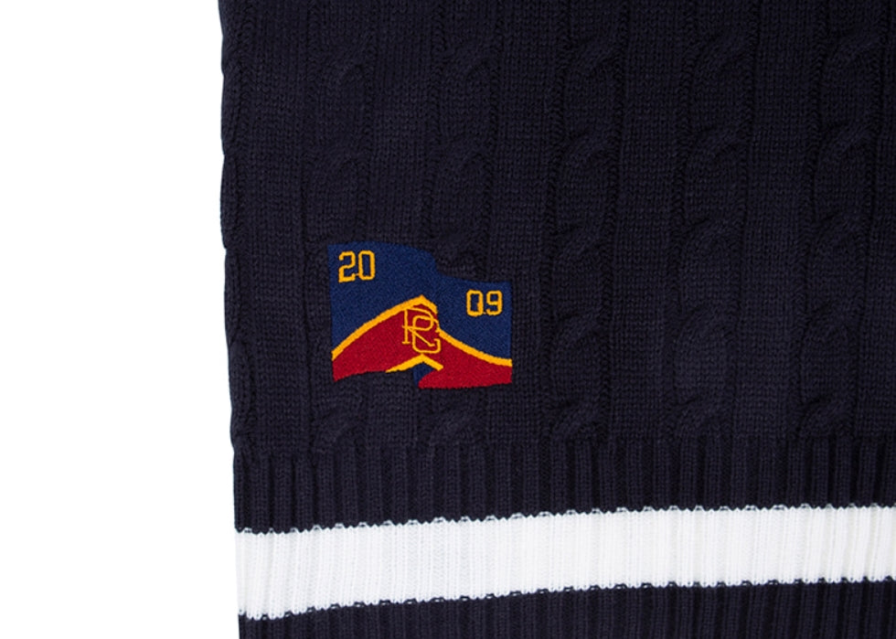 ロマンティッククラウン(ROMANTIC CROWN)STRIPED REVERSE KNIT SHIRT_WHITE