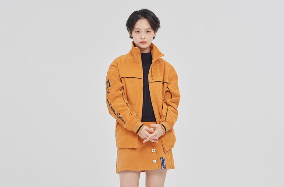 ロマンティッククラウン(ROMANTIC CROWN) CORDUROY PIPING JACKET_YELLOW