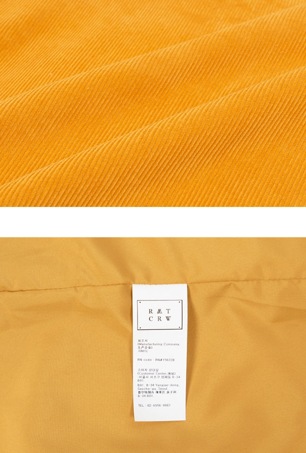 ロマンティッククラウン(ROMANTIC CROWN) CORDUROY PIPING JACKET_YELLOW