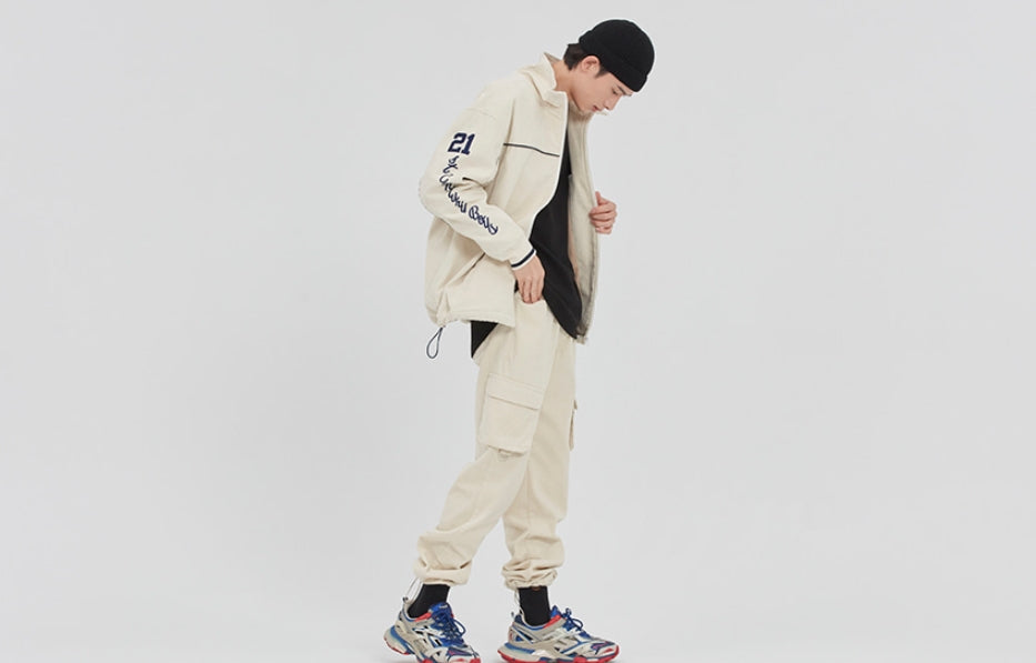 ロマンティッククラウン(ROMANTIC CROWN)   CORDUROY PIPING JACKET_OATMEAL