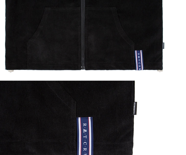 ロマンティッククラウン(ROMANTIC CROWN) CORDUROY PIPING JACKET_BLACK
