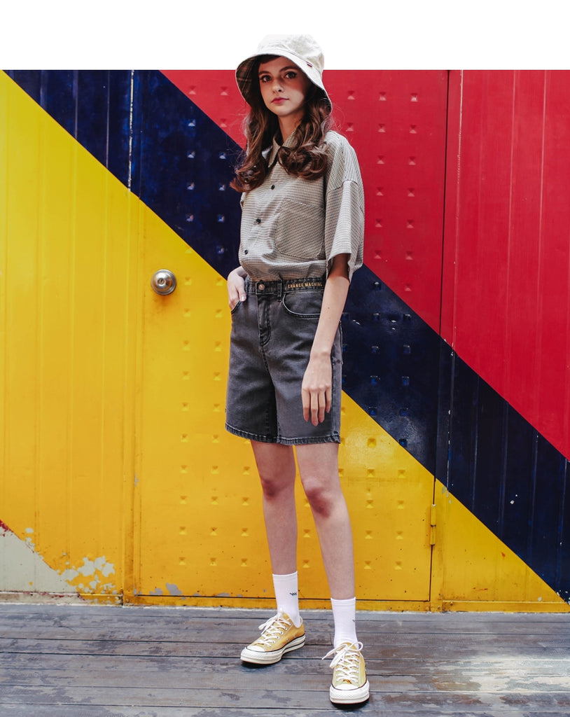 ダブルユーブイプロジェクト(WV PROJECT)SOMEONE DENIM SHORT PANTS SYSP7265(DARKGRAY)