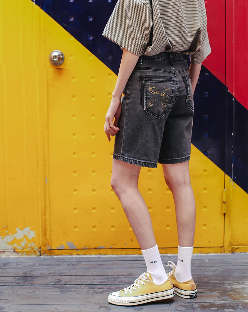 ダブルユーブイプロジェクト(WV PROJECT)SOMEONE DENIM SHORT PANTS SYSP7265(DARKGRAY)