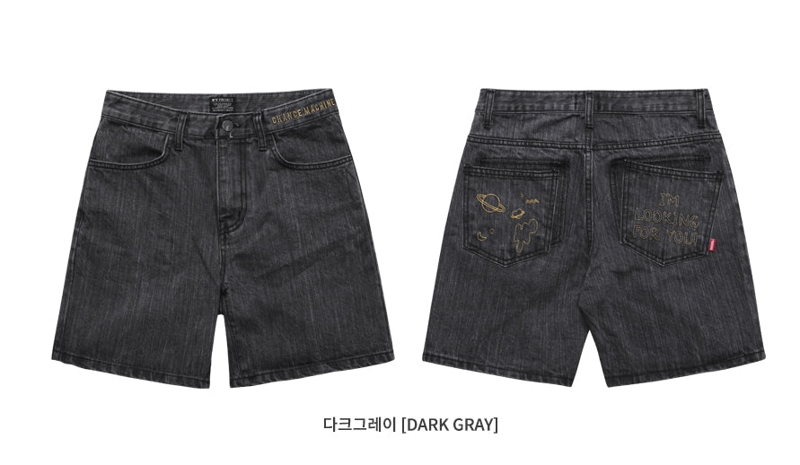 ダブルユーブイプロジェクト(WV PROJECT)SOMEONE DENIM SHORT PANTS SYSP7265(DARKGRAY)