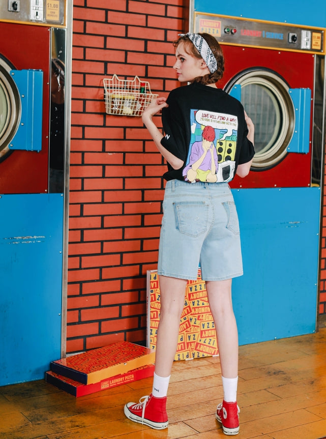 ダブルユーブイプロジェクト(WV PROJECT)SOMEONE DENIM SHORT PANTS SYSP7265(ICE BLUE)