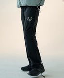 OVERR(オベルー)19FW RUBBER PATCH BLACK SLIM PANTS