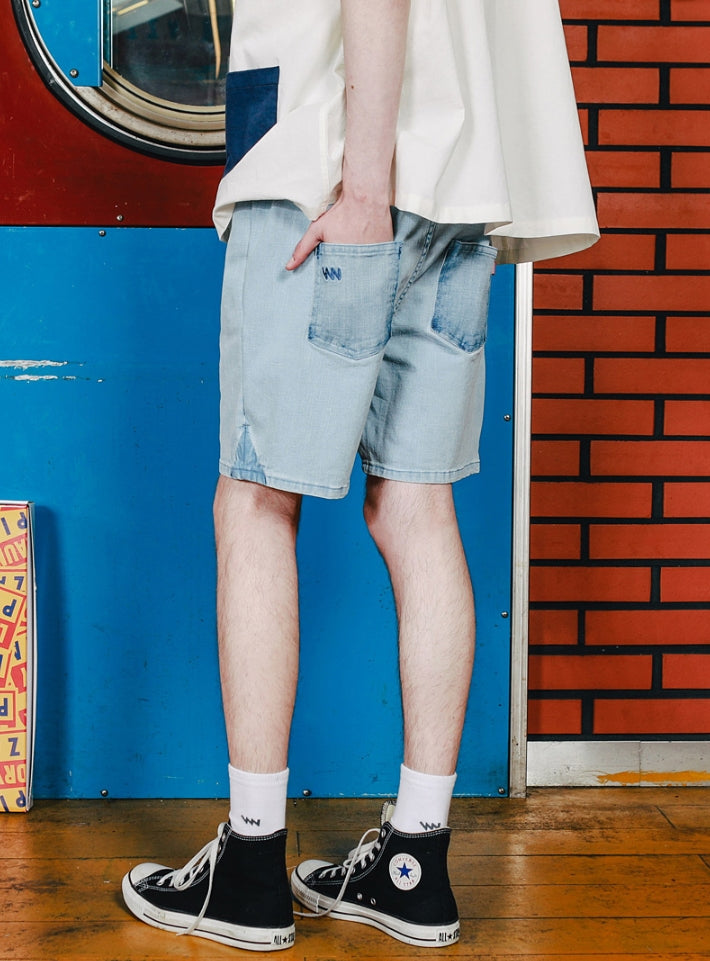 ダブルユーブイプロジェクト(WV PROJECT)WORK DEMIM SHORT PANTS SWSP7284(LIGHTBLUE)