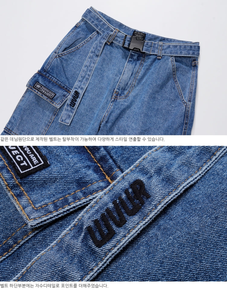 ダブルユーブイプロジェクト(WV PROJECT) FORWORK DENIM PANTS BLUE MJLP7315