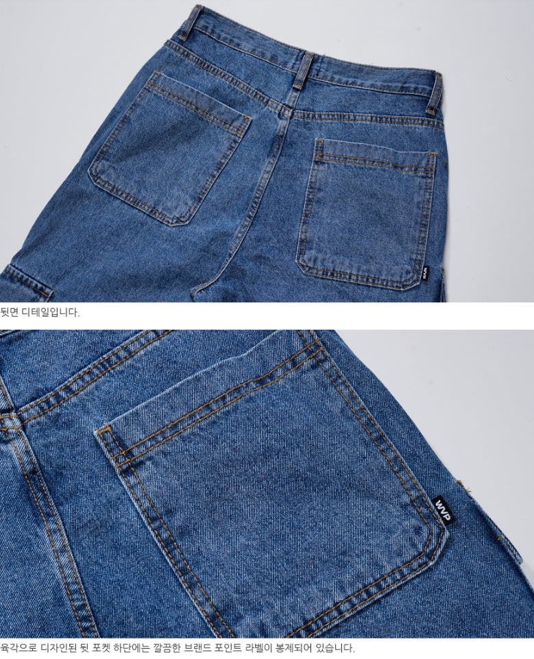 ダブルユーブイプロジェクト(WV PROJECT) FORWORK DENIM PANTS BLUE MJLP7315