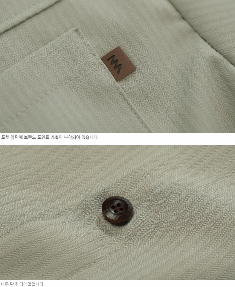 ダブルユーブイプロジェクト(WV PROJECT) Dare Herringbone Long Shirt BEIGE SYLS7328
