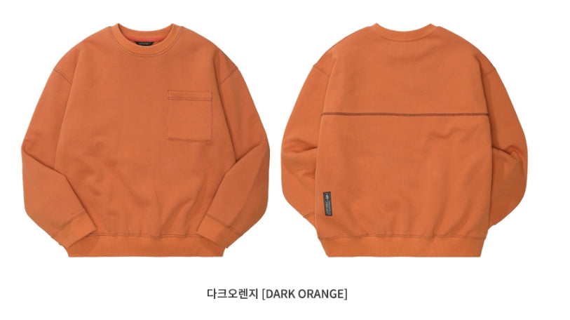 ダブルユーブイプロジェクト(WV PROJECT) SPORTY STITCH SWEATSHIRT DARK ORANGE JSMT7319