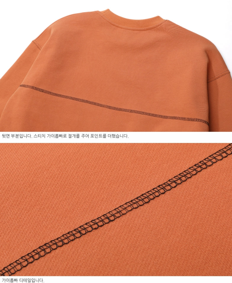 ダブルユーブイプロジェクト(WV PROJECT) SPORTY STITCH SWEATSHIRT DARK ORANGE JSMT7319