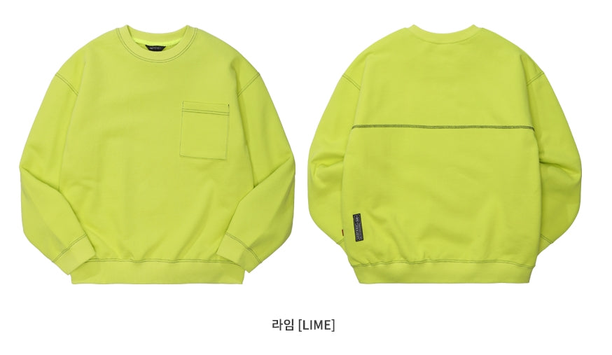 ダブルユーブイプロジェクト(WV PROJECT) SPORTY STITCH SWEATSHIR LIME JSMT7319