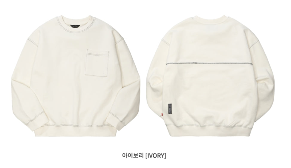 ダブルユーブイプロジェクト(WV PROJECT) SPORTY STITCH SWEATSHIR IVORY JSMT7319