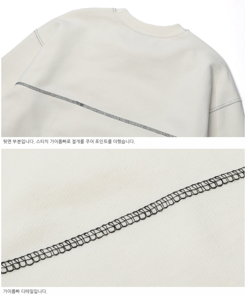 ダブルユーブイプロジェクト(WV PROJECT) SPORTY STITCH SWEATSHIR IVORY JSMT7319