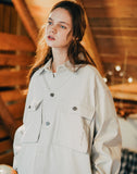 ダブルユーブイプロジェクト(WV PROJECT)EVELYN SHIRT JACKET BEIGE MJLS7308