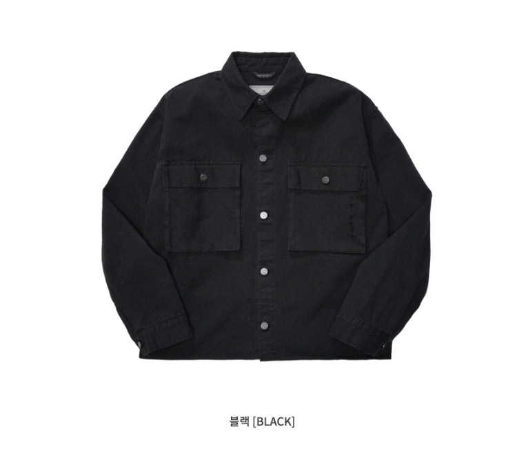 ダブルユーブイプロジェクト(WV PROJECT)EVELYN SHIRT JACKET BLACK MJLS7308