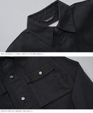 ダブルユーブイプロジェクト(WV PROJECT)EVELYN SHIRT JACKET BLACK MJLS7308