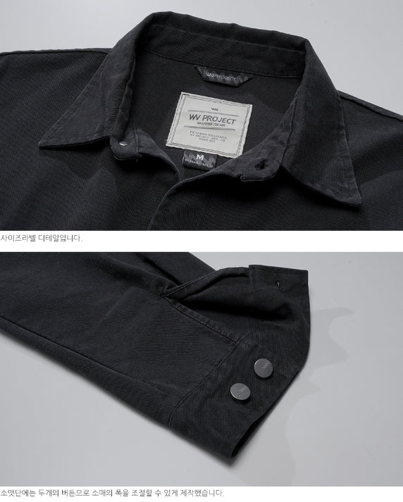 ダブルユーブイプロジェクト(WV PROJECT)EVELYN SHIRT JACKET BLACK MJLS7308