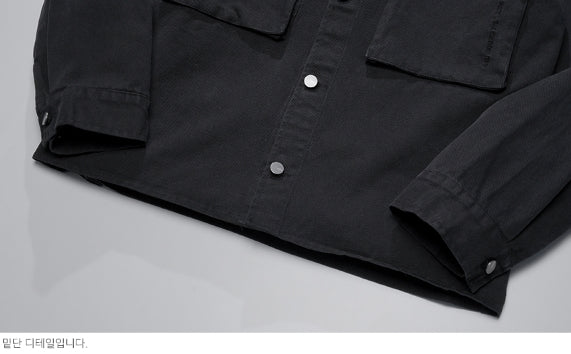 ダブルユーブイプロジェクト(WV PROJECT)EVELYN SHIRT JACKET BLACK MJLS7308