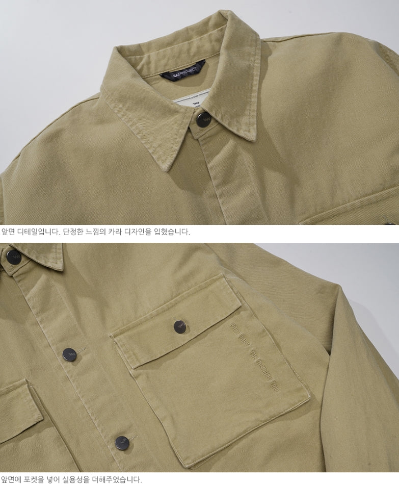 ダブルユーブイプロジェクト(WV PROJECT)EVELYN SHIRT JACKET DARK BEIGE MJLS7308