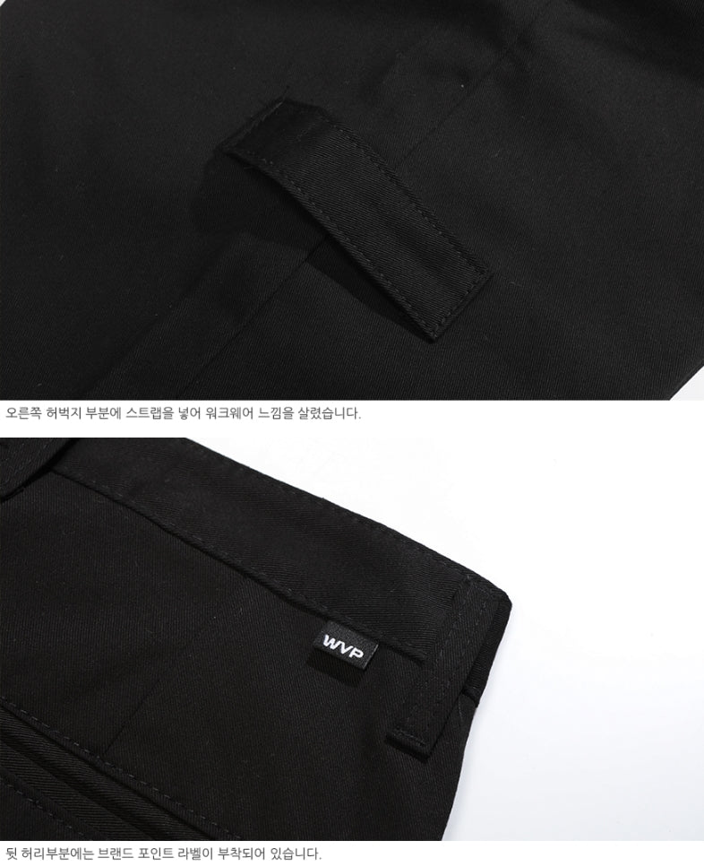 ダブルユーブイプロジェクト(WV PROJECT)WIDE CHINO PANTS BLACK CRLP7330