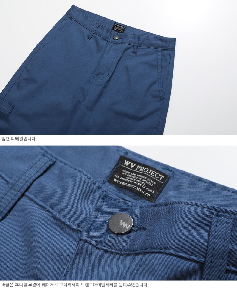 ダブルユーブイプロジェクト(WV PROJECT)WIDE CHINO PANTS BLUE CRLP7330