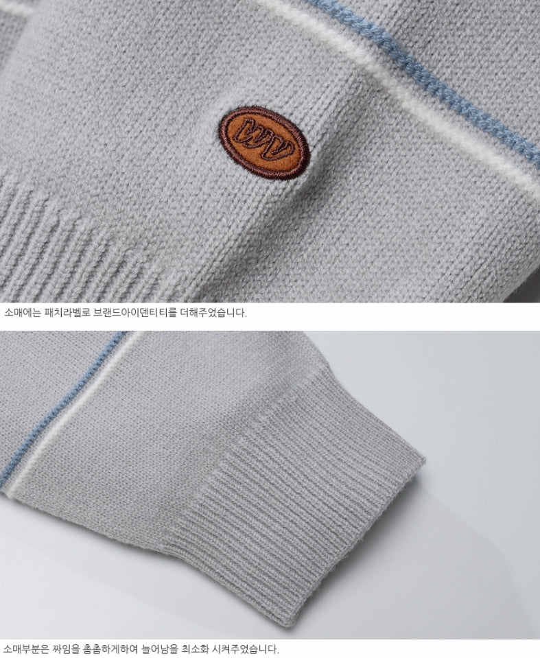 ダブルユーブイプロジェクト(WV PROJECT)BLANC STRIPE KNIT GRAY MJKN7310